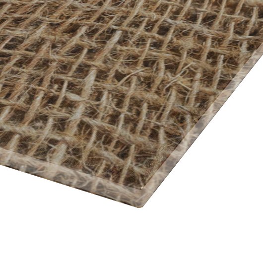 Planche À Découper Monogramme Russe de Burlap initial (Coin)