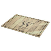 Planche À Découper Monogramme rustique de la ferme en bois (Coin)