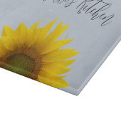 Planche À Découper Monogramme rustique Fleur de soleil (Coin)