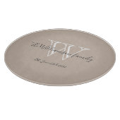 Planche À Découper Monogramme Rustique Initiale Et Nom Cool Chic (Coin)