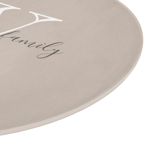 Planche À Découper Monogramme Rustique Initiale Et Nom Cool Chic (Coin)