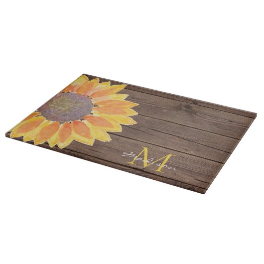 Planche À Découper Monogramme rustique moderne (Coin)