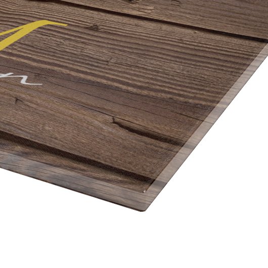 Planche À Découper Monogramme rustique moderne (Coin)