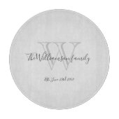 Planche À Découper Monogramme rustique Nom de famille Cool initial Ch (Devant)