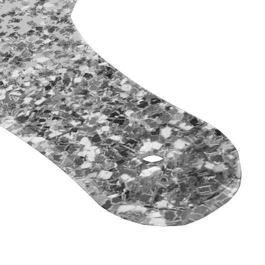 Planche À Découper Monogramme Script Argent Parties scintillant noire (Coin)