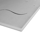 Planche À Découper Monogramme Script Argent Parties scintillant noire (Coin)