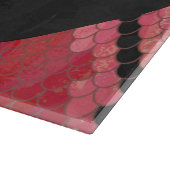 Planche À Découper Monogramme serpent noir et rouge imprimé (Coin)