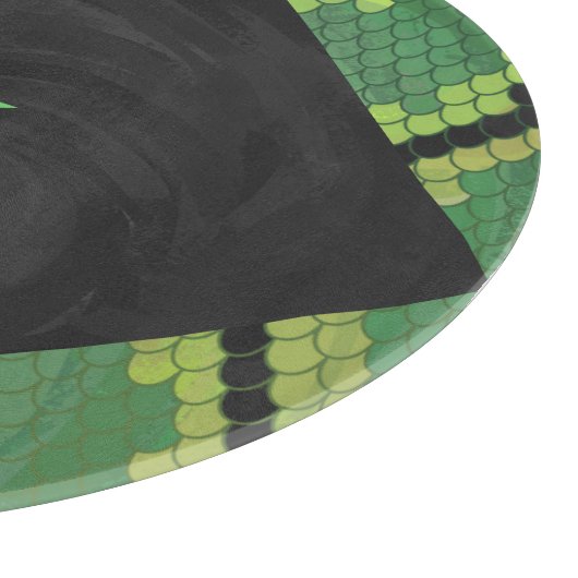 Planche À Découper Monogramme Serpent vert et noir (Coin)