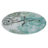 Planche À Découper Monogramme | Spray de fleurs II (Coin)