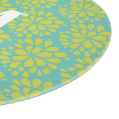 Planche À Découper Monogramme Turquoise Abstrait Floral moderne (Coin)