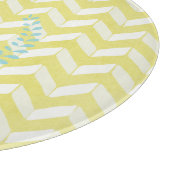 Planche À Découper Monogramme turquoise jaune en pastel chic de (Coin)