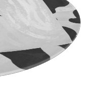 Planche À Découper Monogramme vache noir et blanc (Coin)