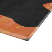 Planche À Découper Monogramme vache noir et orange Impression (Coin)