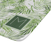 Planche À Découper Monogramme vert des palmettes | (Coin)