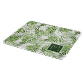 Planche À Découper Monogramme vert des palmettes | (Coin)