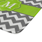 Planche À Découper Monoxgramme gris vert Chevron (Coin)