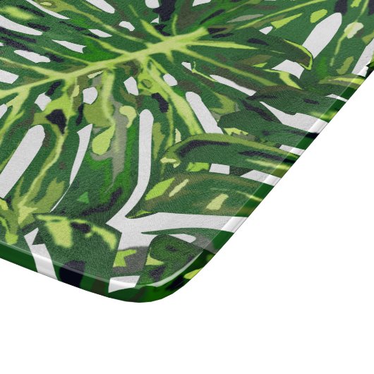 Planche À Découper Monstera Feuilles Coupe Board (Coin)