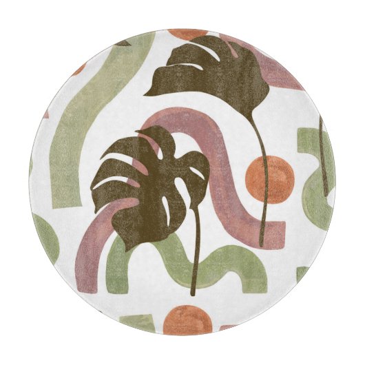 Planche À Découper Monstera Leaf : Elegant Aquarelle Poster (Devant)