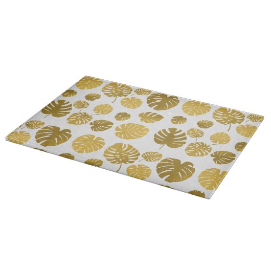 Planche À Découper Monstère d'or moderne Feuille Tropical Motif (Coin)