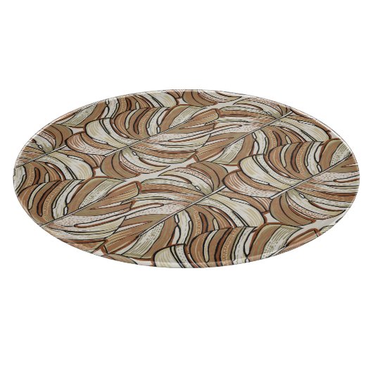 Planche À Découper Monstère graphique Feuilles Conception tropicale (Coin)