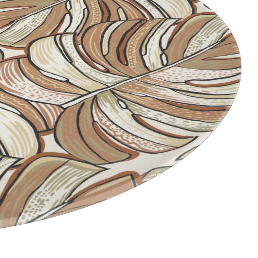 Planche À Découper Monstère graphique Feuilles Conception tropicale (Coin)