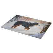 Planche À Découper Montagne Bernaise Laisser neiger Noël (Coin)