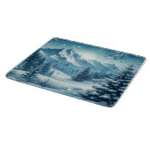 Planche À Découper Montagne d'hiver de neige (Coin)