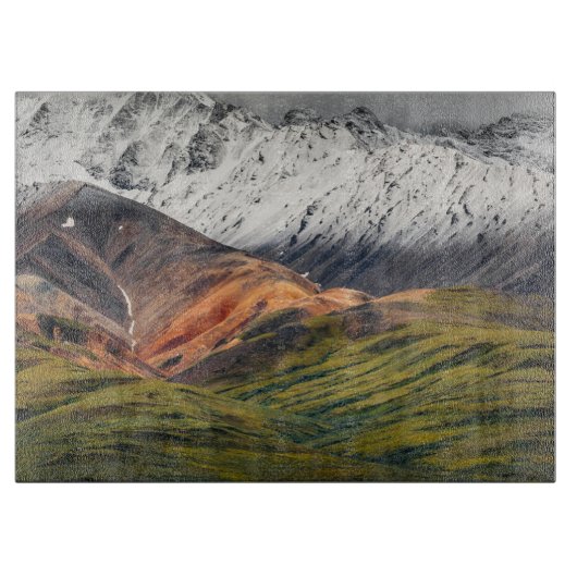 Planche À Découper Montagne polychrome, Denali NP, Alaska (Devant)