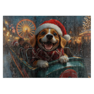 Planche À Découper Montagnes Russes Chien Beagle Noël