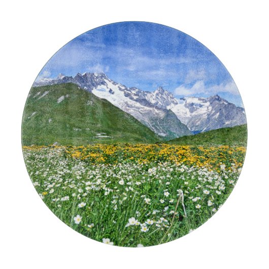 Planche À Découper Montagnes | Swiss Alps Valley Spring (Devant)