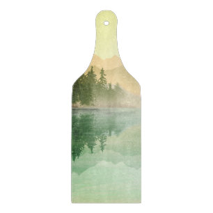 Planche À Découper Montagnes vertes et paysage forestier