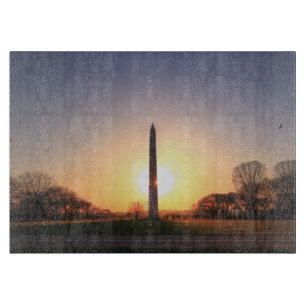 Planche À Découper Monument de Washington au coucher du soleil
