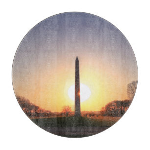 Planche À Découper Monument de Washington au coucher du soleil