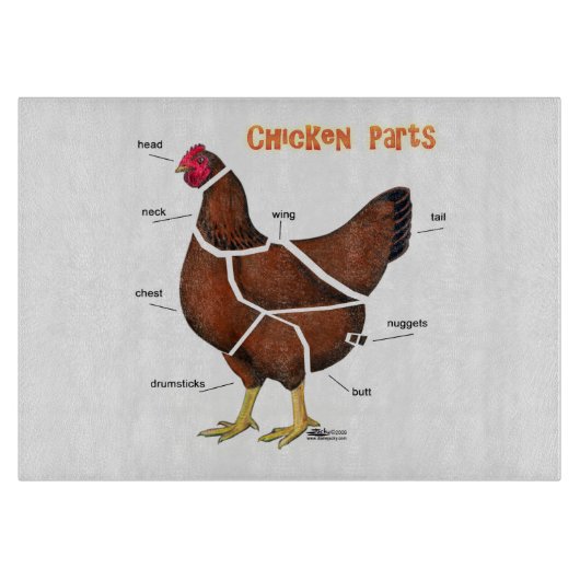 Planche À Découper Morceaux de poulet (Devant)