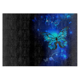 Planche À Découper Morpho Butterfly in the Dark Background