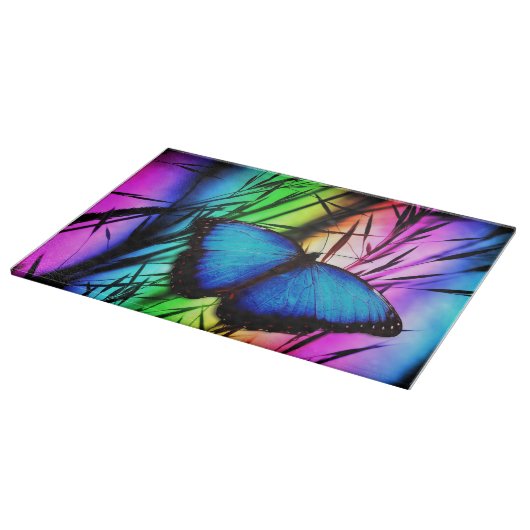 Planche À Découper Morpho sur arc-en-ciel (Coin)