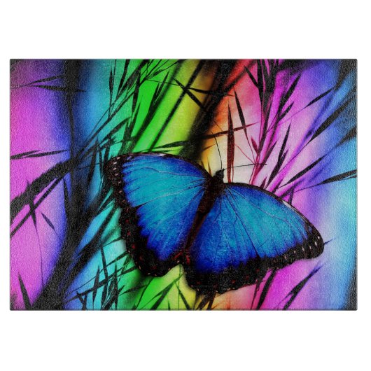 Planche À Découper Morpho sur arc-en-ciel (Devant)