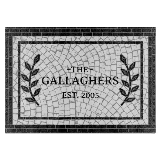 Planche À Découper Mosaic Print Personalized Name (Devant)