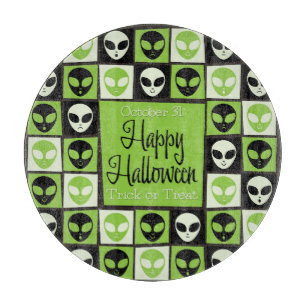 Planche À Découper Mosaïque alien d'Halloween