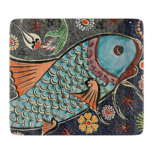Planche À Découper Mosaïque de Koi