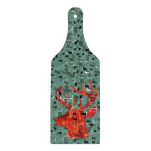 Planche À Découper Mosaïque de silhouette de tête de cerf