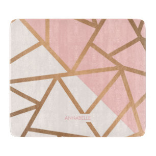 Planche À Découper Mosaïque d'or Rose