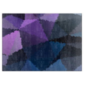 Planche À Découper Mosaïque en bleu et rose (Devant)