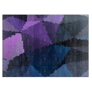 Planche À Découper Mosaïque en bleu et rose