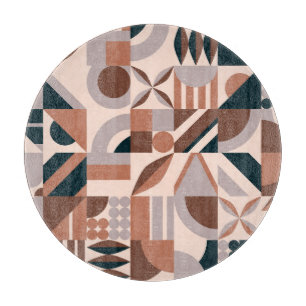 Planche À Découper Mosaïque géométrique colorée, arrière - plan abstr