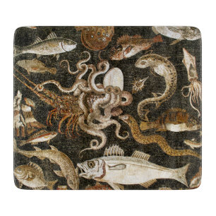 Planche À Découper Mosaïque romaine antique Pompéi Sea Life Mosaïque