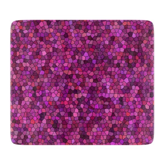 Planche À Découper Mosaïque Rose Violet (Devant)