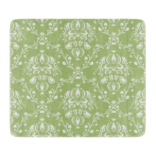 Planche À Découper Moss Green Damask (Devant)