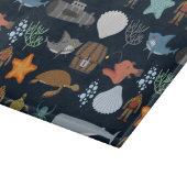 Planche À Découper Motif 1 d'habitants d'océan (Coin)
