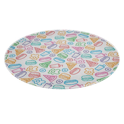 Planche À Découper Motif 2 d'aliments de préparation rapide (Coin)